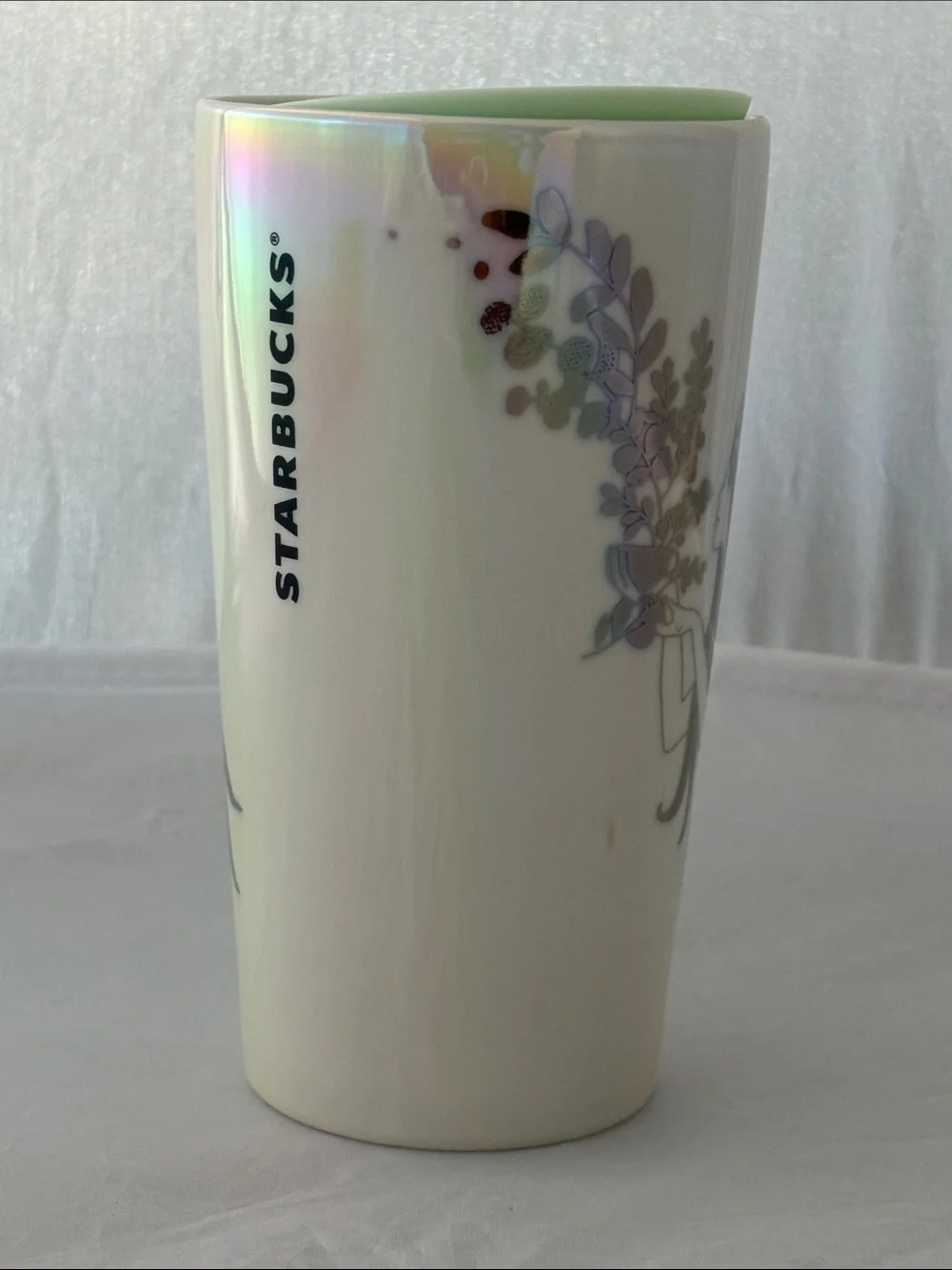 Starbucks Ceramic Mermaid Tumbler with Mint Lid